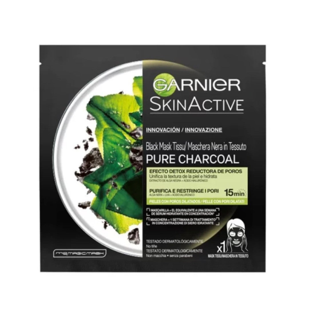 Masque facial PURE CHARCOAL black detox Garnier