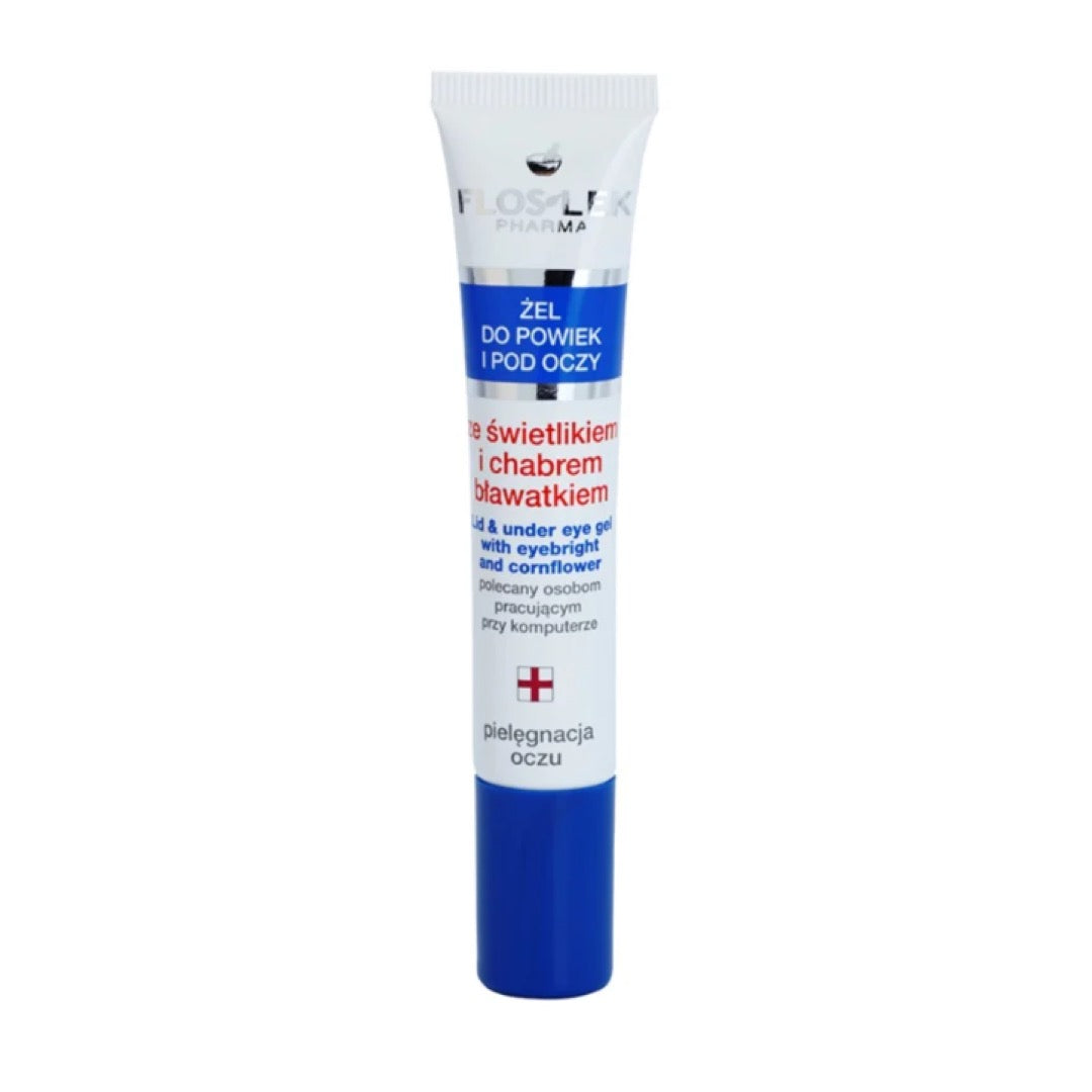 Gel contour des yeux floslek pharma eye care à l’euphraise et bleuet 15ml